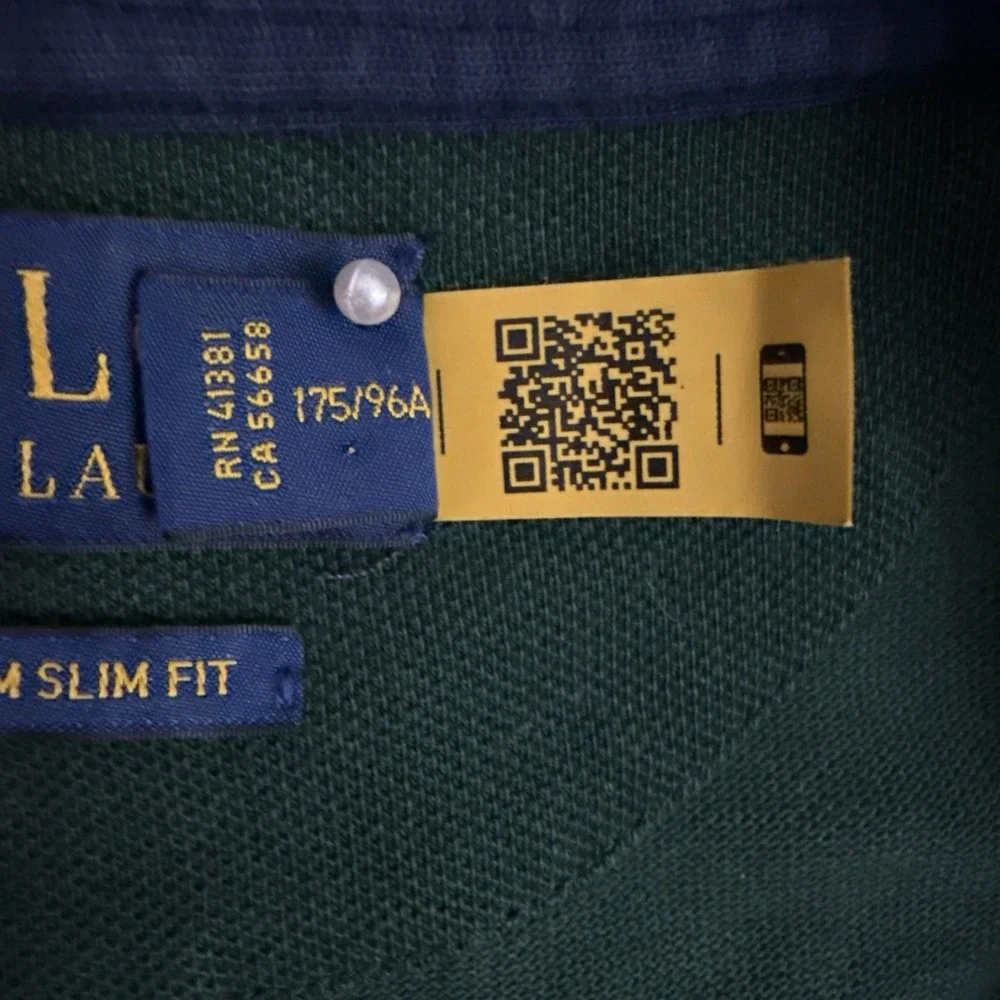 Polo Ralph Lauren Polo Shirt Men's M Multicolor Big Pony Crest Custom Slim Fit